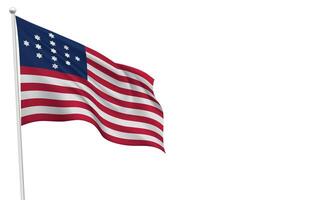 Hulbert Flag Waving on a White Background vector