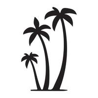 Stunning Silhouette Illustration of Palm Trees vector