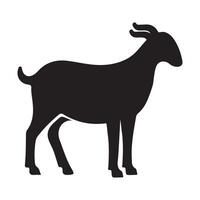 Goat Silhouette Standing Profile View Farm Animal vector