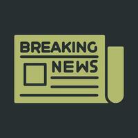 Breaking News Icon Design vector