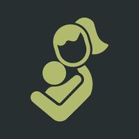 Mother and Child Icon Design vector