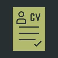 CV Icon Design vector