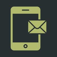 Mobile E-mail Icon Design vector