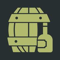 Wine Barrel Icon Design vector