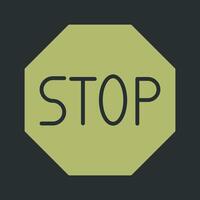 Stop Sign Icon Design vector