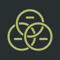 Venn Diagram Icon Design vector