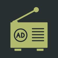 Radio Ad Icon Design vector