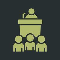 Press Conference Icon Design vector