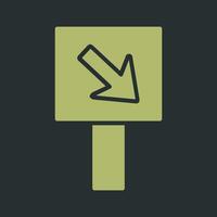 Diagonal Down Right Arrow Icon Design vector