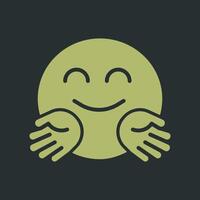 Hugging Face Icon Design vector