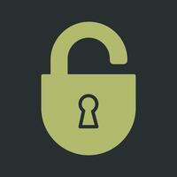 Open Lock Icon Design vector