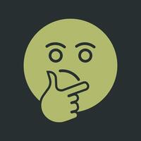 Thinking Face Icon Design vector