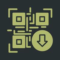 QR Code Download Icon Design vector
