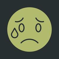 Crying Face Icon Design vector