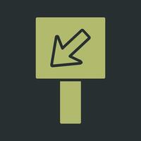 Diagonal Down Left Arrow Icon Design vector