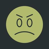 Angry Face Icon Design vector