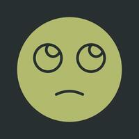 Face with Rolling Eyes Icon Design vector
