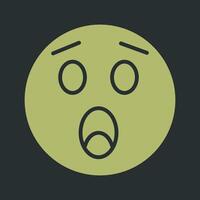 Astonished Face Icon Design vector