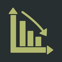 Chart Down Icon Design vector