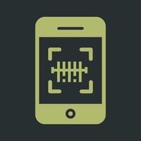 Mobile Scanning Icon Design vector