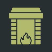 Fireplace Icon Design vector