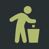 Litter in Bin Sign Icon Design vector