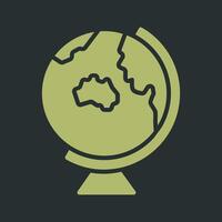 Earth Globe Asia Australia Icon Design vector