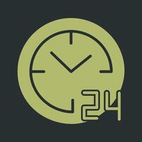 24 Hours Icon Design vector