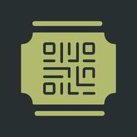 QR Code Ticket Icon Design vector