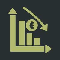 Money Down Icon Design vector