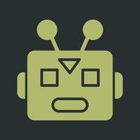 Robot Face Icon Design vector