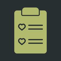 Wishlist Icon Design vector
