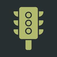 Vertical Traffic Light Icon Design vector