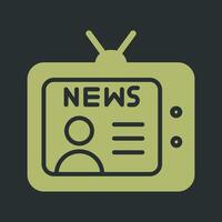 Newsreader Icon Design vector