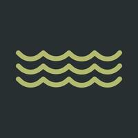 Water Wave Icon Design vector