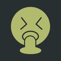 Face Vomiting Icon Design vector