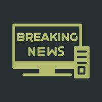 Breaking Story Icon Design vector