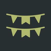 Bunting Flags Icon Design vector