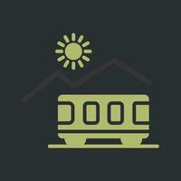 Mountain Railway Icon Design vector