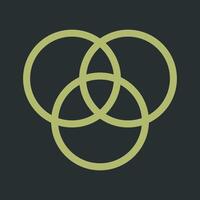 Venn Diagram Icon Design vector