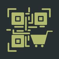 QR Code Shopping Icon Design vector