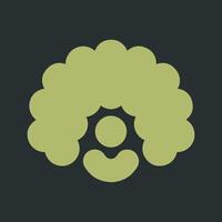 Clown Wig Icon Design vector