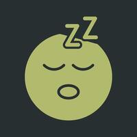 Sleeping Face Icon Design vector