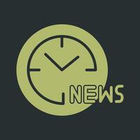 News Hour Icon Design vector
