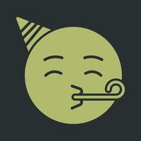 Partying Face Icon Design vector