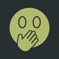 Face with Hand Over Mouth Icon Design vector
