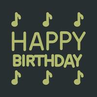 Happy Birthday Song Icon Design vector