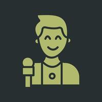News Correspondent Icon Design vector