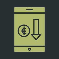 Money Loss Icon Design vector