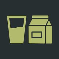 Glass of Milk Icon Design vector
